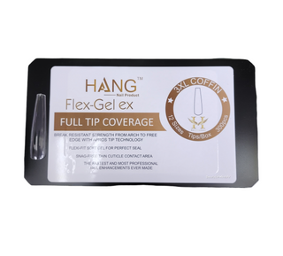 Hang Gel x Tips Coffin Long 3XL 360 ct / 12 Size