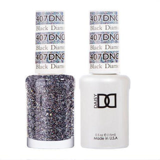 DND Gel & Polish Duo - 407 Silver Colors - Black Diamond Star