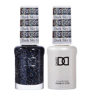 DND Gel & Polish Duo - 525 Glitter Colors - Dark Sky Lignt