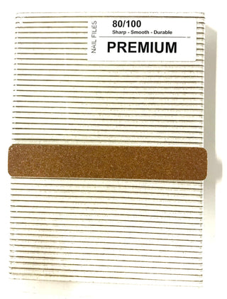 Premium Jumbo Gold White Nail File 80/100