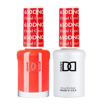 DND Gel & Polish Duo - 650 Coral Colors - Floral Coral