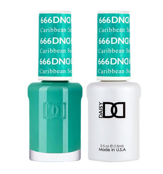 DND Gel & Polish Duo - 666 Green Colors - Caribbean Sea