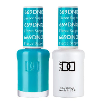 DND Gel & Polish Duo - 669 Green Colors - Fierce Sapphire