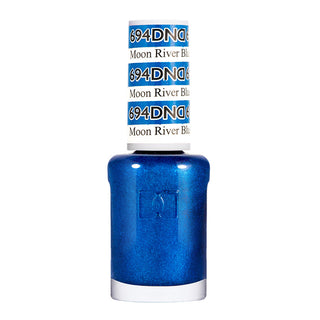 DND Nail Lacquer - 694 Metallic Colors - Moon River Blue