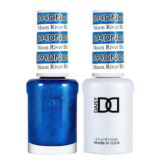 DND Gel & Polish Duo - 694 Metallic Colors - Moon River Blue