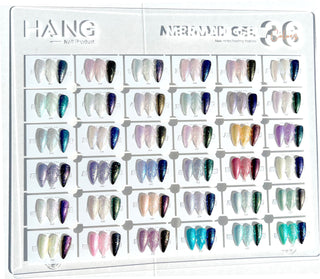 HANG MERMAID GEL 36 COLORS $252 FREE SAMPLE + RHINESTONE GEL NO CLEANSE