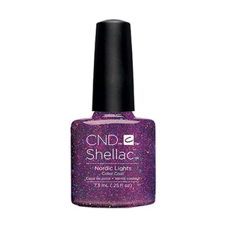 CND Shellac Gel Polish - 094 Nordic Lights - Glitter, Violet Colors