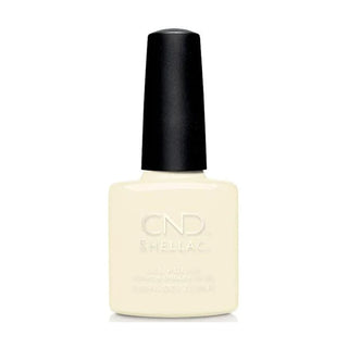 CND Shellac Gel Polish - 148 White Button Down - White, Yellow Colors