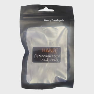 Hang Gel x Tips Coffin Medium 50 pc Refill Bag