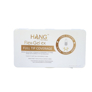 Hang Gel x Tips Coffin Long 600 ct / 12 Size # Matte