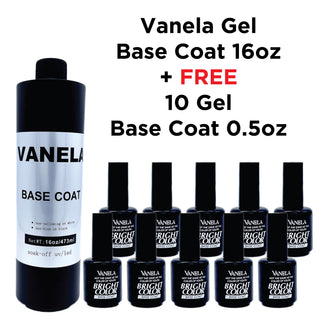 Vanela Gel Base Coat 16oz + FREE 10 Gel Base Coat 0.5oz